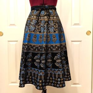 100% Cotton Wrap Skirt, Made in India, EUC